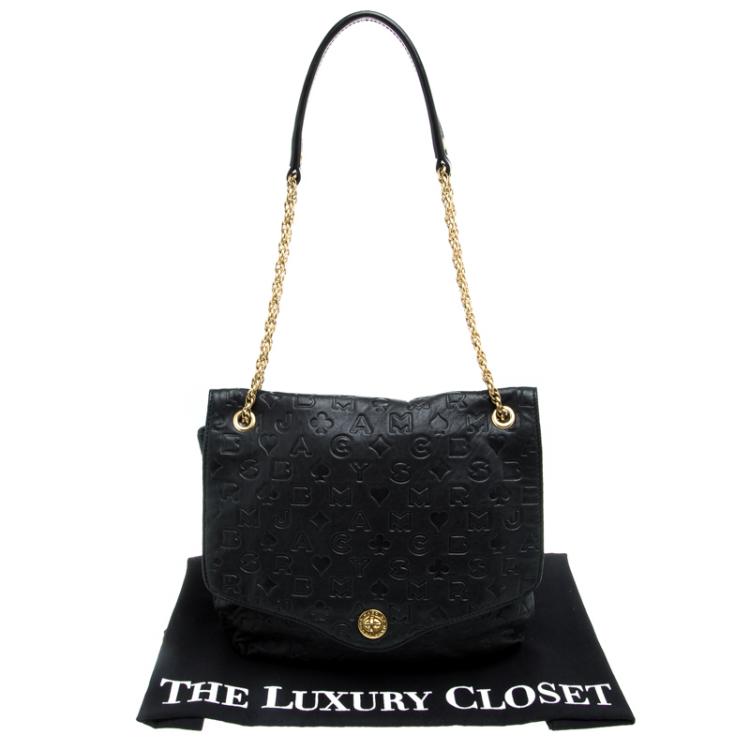 مملوكة مسبقًا Marc by Marc Jacobs Black Leather Dreamy Printed Shoulder bag