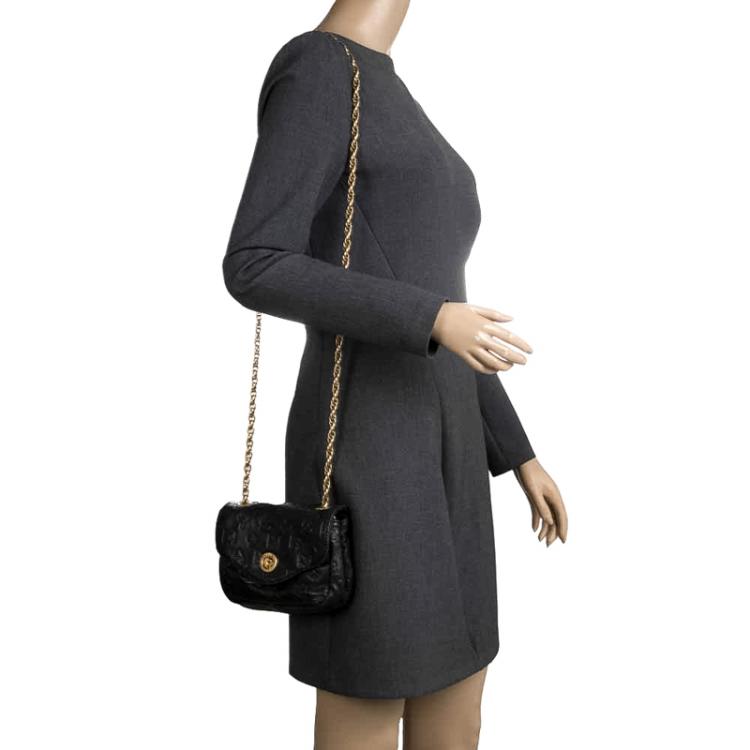 Pre Owned Marc by Marc Jacobs Black Leather Dreamy Logo Crossbody Bag