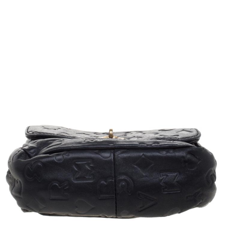 Pre Owned Marc by Marc Jacobs Black Leather Dreamy Logo Crossbody Bag