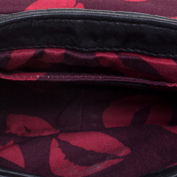 Pre Owned Marc by Marc Jacobs Black Leather Dreamy Logo Crossbody Bag
