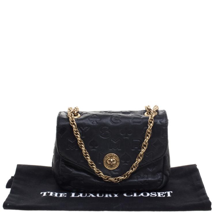 Pre Owned Marc by Marc Jacobs Black Leather Dreamy Logo Crossbody Bag
