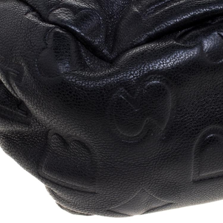 Pre Owned Marc by Marc Jacobs Black Leather Dreamy Logo Crossbody Bag