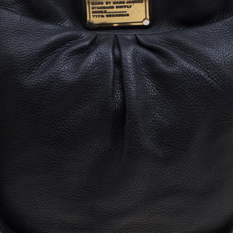 Pre Owned Marc by Marc Jacobs Black Leather Classic Q Hillier Hobo