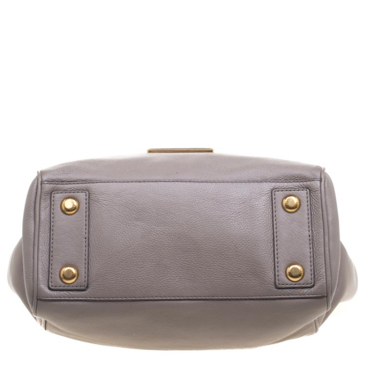 Pre Owned Marc by Marc Jacobs Grey Leather Too Hot To Handle Tote
