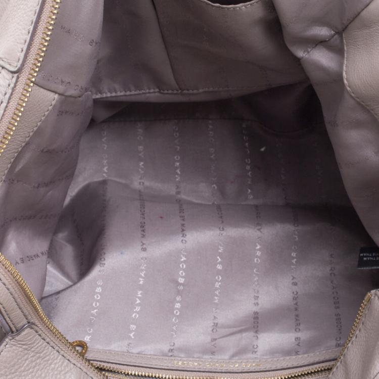 Pre Owned Marc by Marc Jacobs Grey Leather Too Hot To Handle Tote