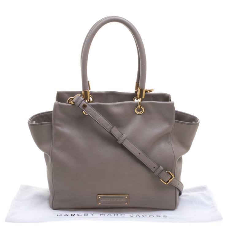 Pre Owned Marc by Marc Jacobs Grey Leather Too Hot To Handle Tote