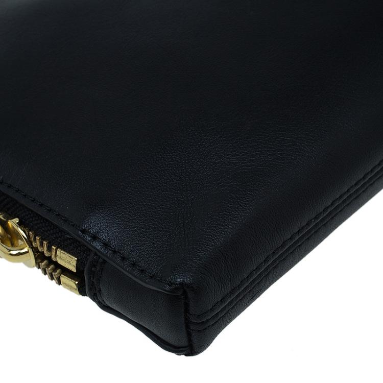 Pre Owned Marc by Marc Jacobs Black Leather Cosmetic Pouch 