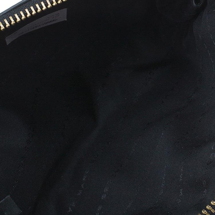 Pre Owned Marc by Marc Jacobs Black Leather Cosmetic Pouch 