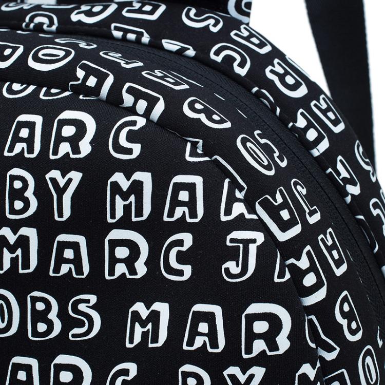 Pre Owned Marc by Marc Jacobs Black Neoprene Dynamite Logo 13 Computer Backpack