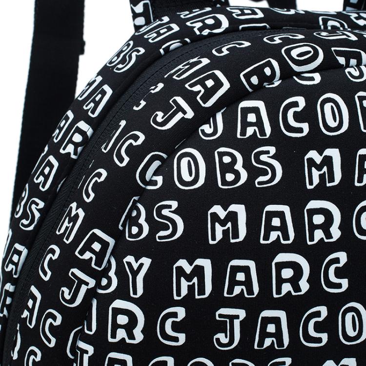 Pre Owned Marc by Marc Jacobs Black Neoprene Dynamite Logo 13 Computer Backpack