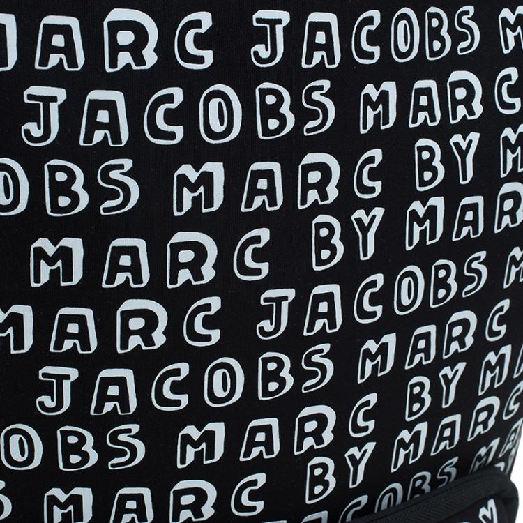 Pre Owned Marc by Marc Jacobs Black Neoprene Dynamite Logo 13 Computer Backpack