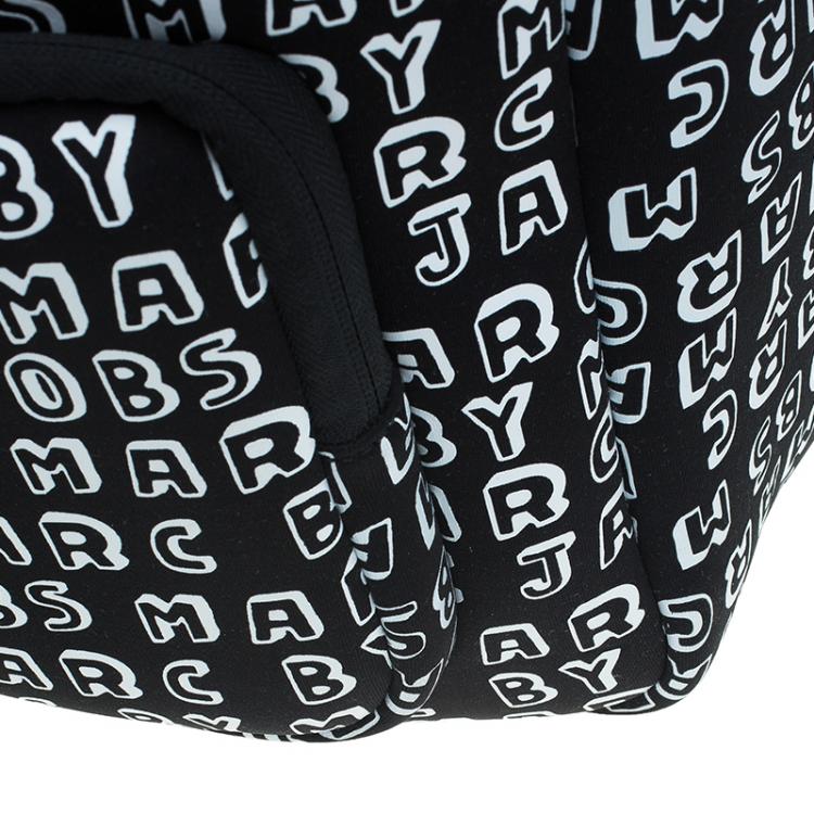 Pre Owned Marc by Marc Jacobs Black Neoprene Dynamite Logo 13 Computer Backpack