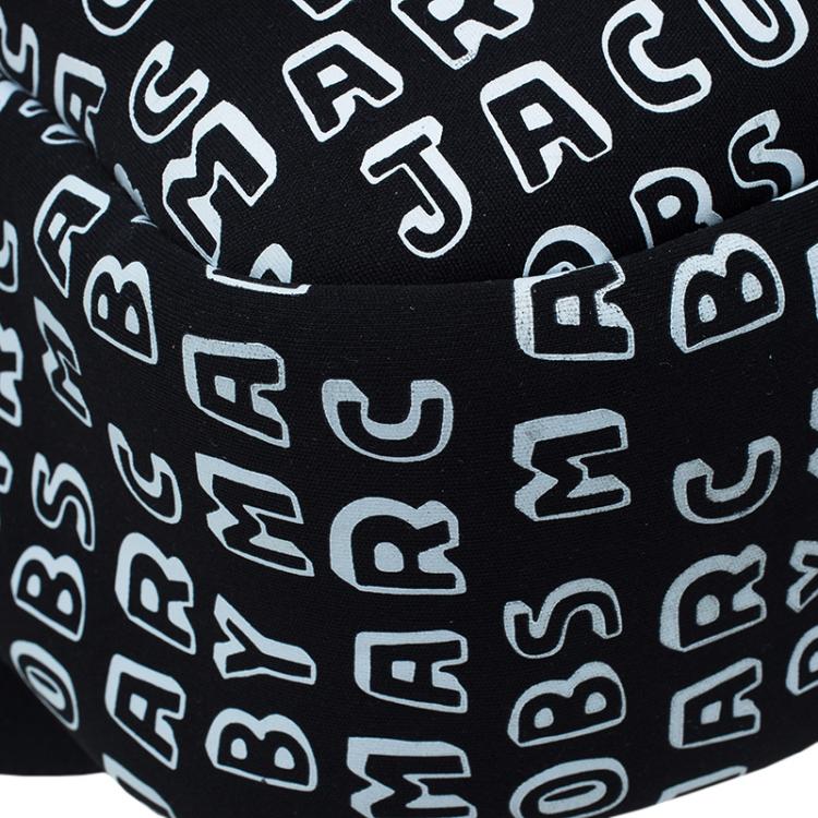 Pre Owned Marc by Marc Jacobs Black Neoprene Dynamite Logo 13 Computer Backpack