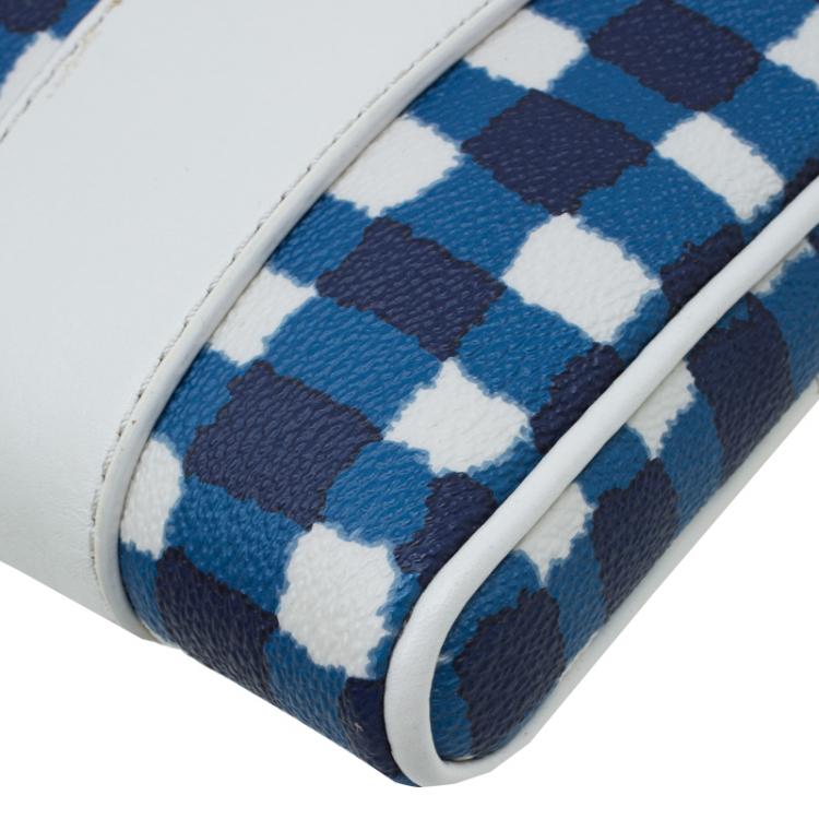 مملوكة مسبقًا Marc by Marc Jacobs White/Blue Coated Canvas and Leather Notebook Case
