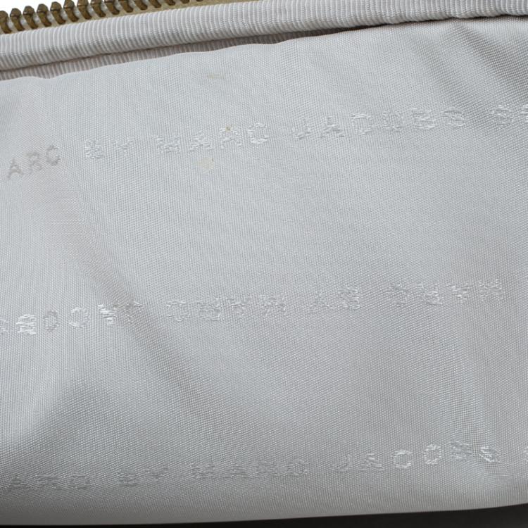 مملوكة مسبقًا Marc by Marc Jacobs White/Blue Coated Canvas and Leather Notebook Case