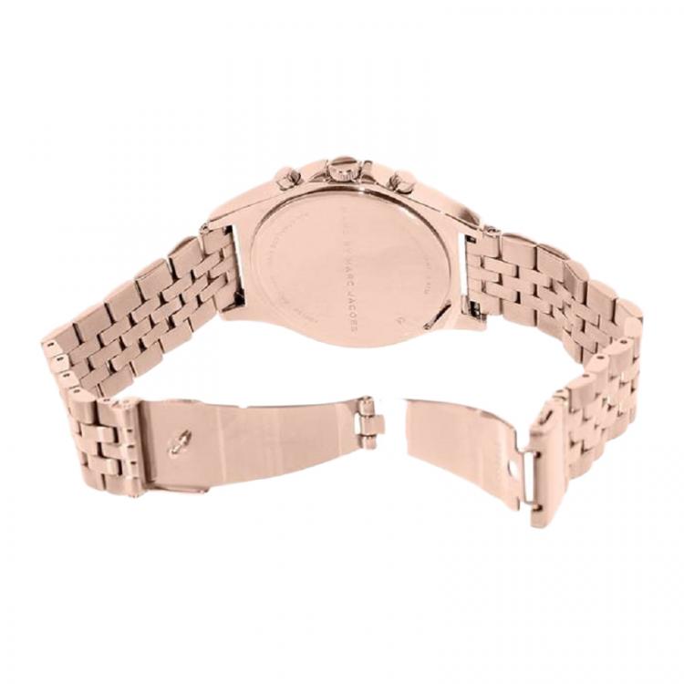 Pre Owned Marc by Marc Jacobs Silver Gold-Plated Stainless Steel MBM3380 Women's Wristwatch 38MM