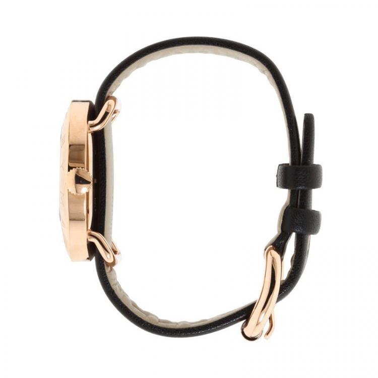 Pre Owned Marc by Marc Jacobs Black Gold-Plated Stainless Steel MBM1225 Women's Wristwatch 36MM
