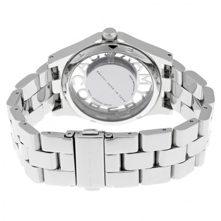 Pre Owned Marc by Marc Jacobs Silver Stainless Steel MBM3205 Women's Wristwatch 40MM