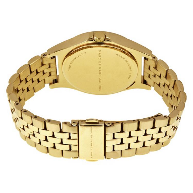 Pre Owned Marc by Marc Jacobs Black Gold-Plated Stainless Steel MBM3315 Women's Wristwatch 36MM