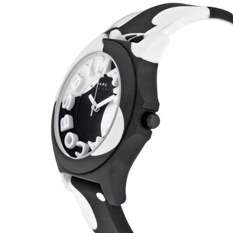 Pre Owned Marc by Marc Jacobs Black & White Stainless Steel MBM4027 Women's Wristwatch 40MM