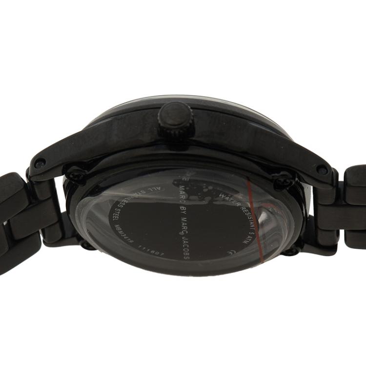 Pre Owned Marc By Marc Jacobs Black Stainless Steel MBM3419 Women's Wristwatch 25MM