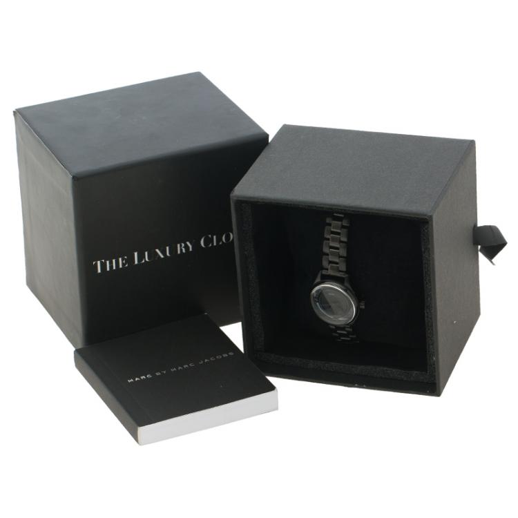 Pre Owned Marc By Marc Jacobs Black Stainless Steel MBM3419 Women's Wristwatch 25MM