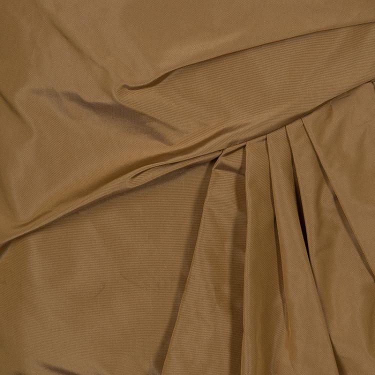 Pre Owned Marc Jacobs Tan Gathered Silk Skirt S