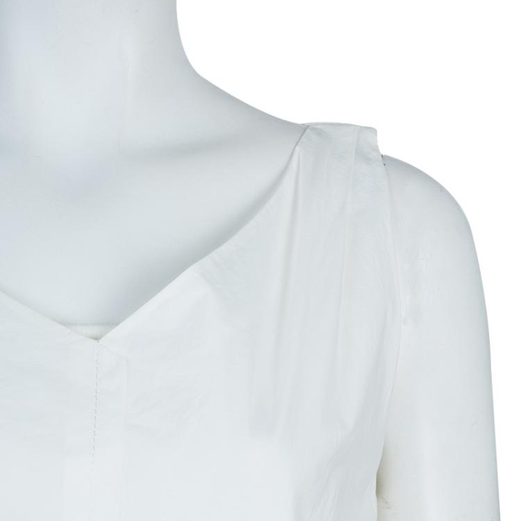Pre Owned Marc Jacobs White Smocked Top S
