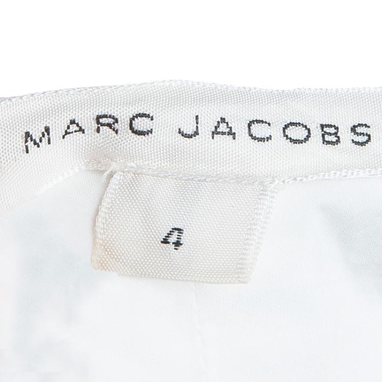 Pre Owned Marc Jacobs White Smocked Top S