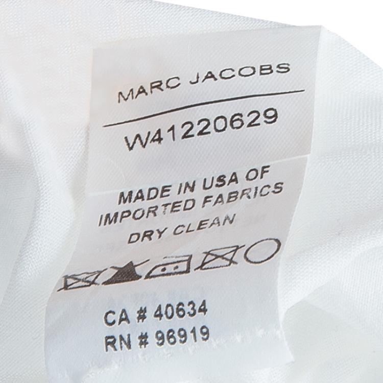 Pre Owned Marc Jacobs White Smocked Top S