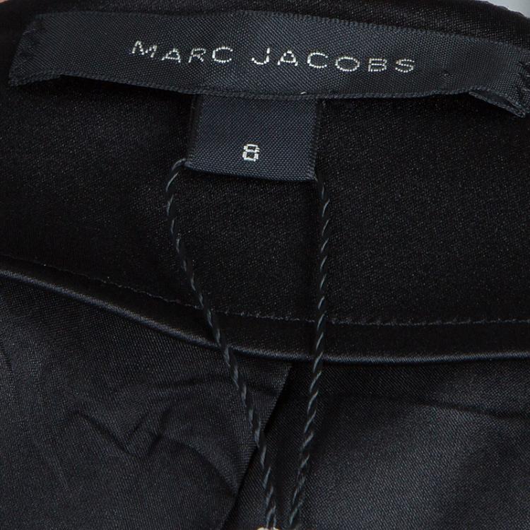 Pre Owned Marc Jacobs Cream Patterned A-Line Skirt M