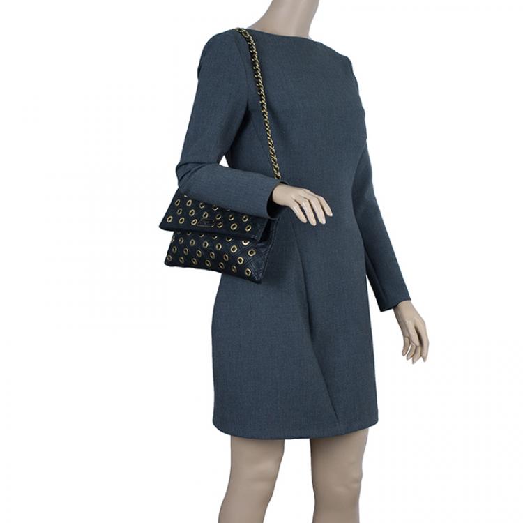 مملوكة مسبقًا Marc Jacobs Black Leather Sandy Eyelets Shoulder Bag