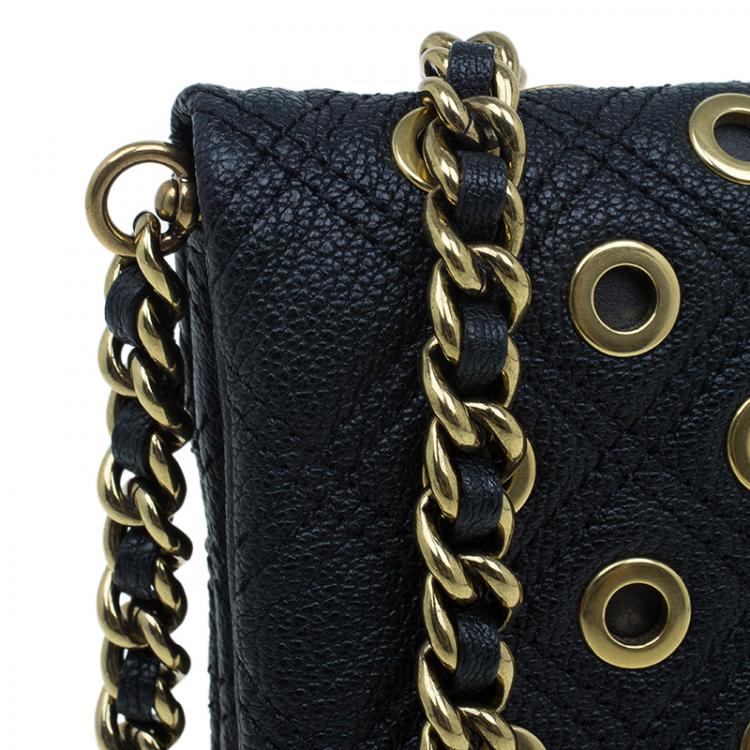 مملوكة مسبقًا Marc Jacobs Black Leather Sandy Eyelets Shoulder Bag