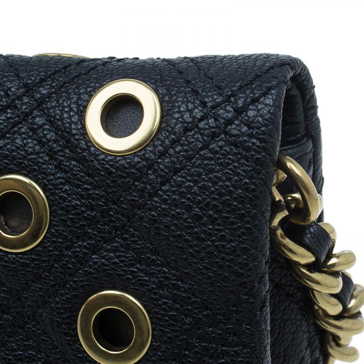 مملوكة مسبقًا Marc Jacobs Black Leather Sandy Eyelets Shoulder Bag