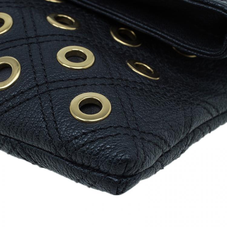 مملوكة مسبقًا Marc Jacobs Black Leather Sandy Eyelets Shoulder Bag