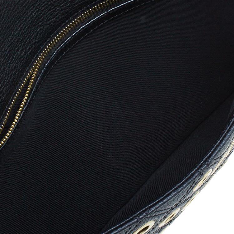 مملوكة مسبقًا Marc Jacobs Black Leather Sandy Eyelets Shoulder Bag