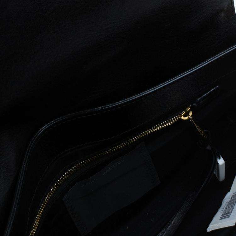 Pre Owned Marc Jacobs Black Leather Small Studded Gotham Shoulder Bag