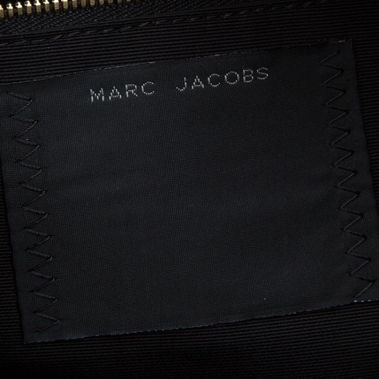 Pre Owned Marc Jacobs Black Quilted Eyelets Leather Large Nomad Hobo 