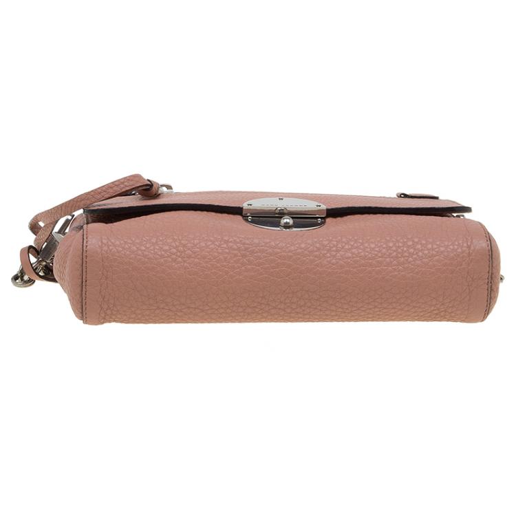 Pre Owned Marc Jacobs Vintage Rose Pebbled Leather Small Big Apple Gotham Shoulder Bag