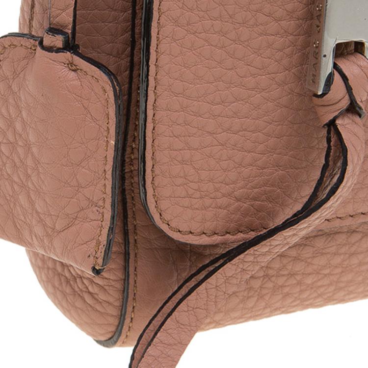 Pre Owned Marc Jacobs Vintage Rose Pebbled Leather Small Big Apple Gotham Shoulder Bag