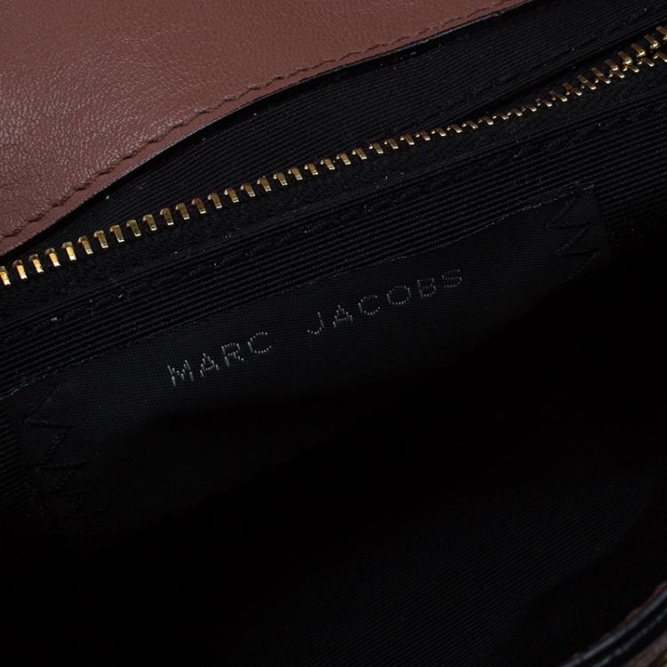 Pre Owned Marc Jacobs Vintage Rose Leather Small Studded Gotham Shoulder Bag