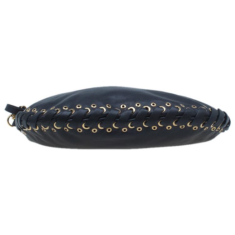مملوكة مسبقًا Marc Jacobs Black Leather Laces Nomad Hobo