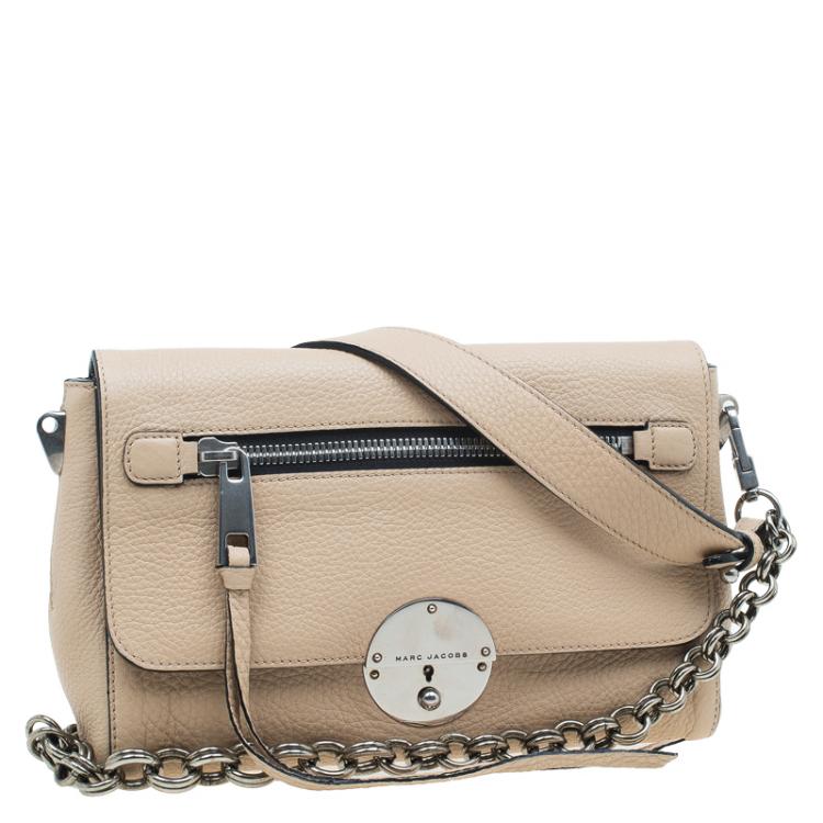 مملوكة مسبقًا Marc Jacobs Beige Pebbled Leather Small Big Apple Gotham Shoulder Bag
