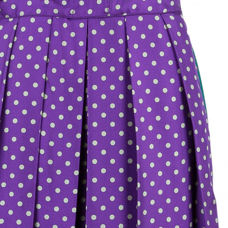 Pre Owned Marc Jacobs Multicolor Dotted Silk Dress M