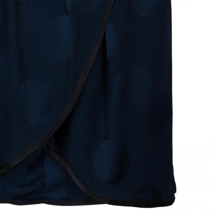 Pre Owned Marc Jacobs Navy Polka Dot Print Dress M