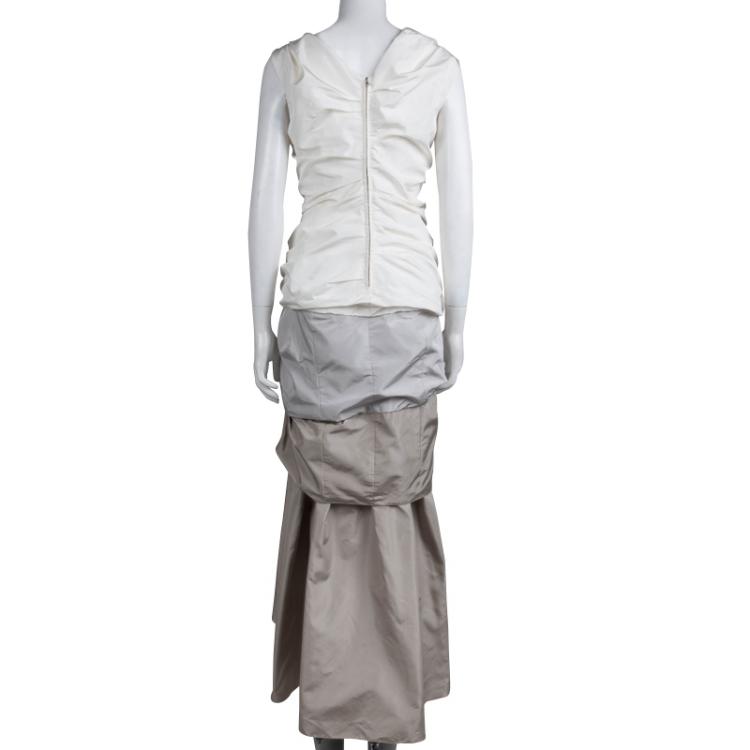 مملوكة مسبقًا Marc Jacobs Colorblock Tiered Sleeveless Runway Gown M
