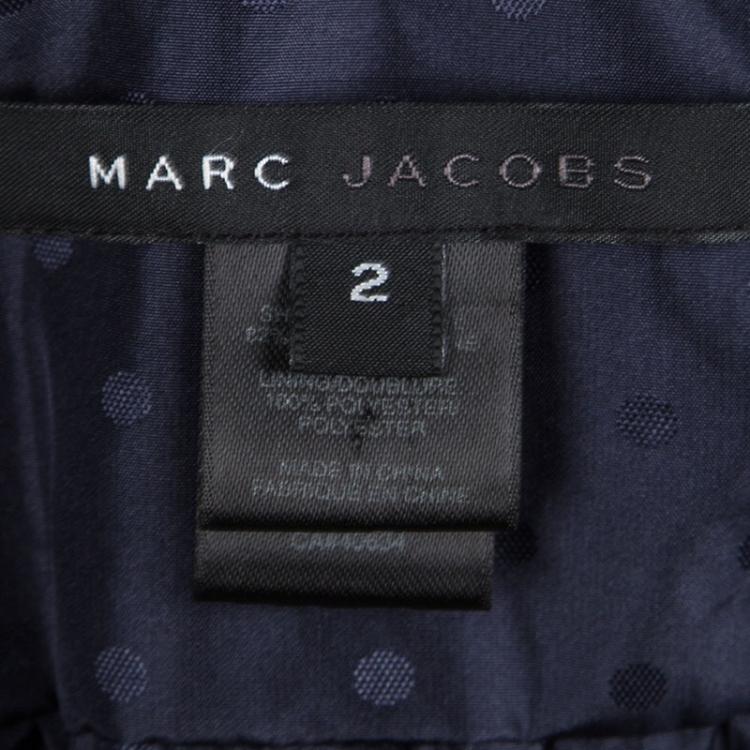 Pre Owned Marc Jacobs Blue Velvet Bow Detail Belted Blazer S