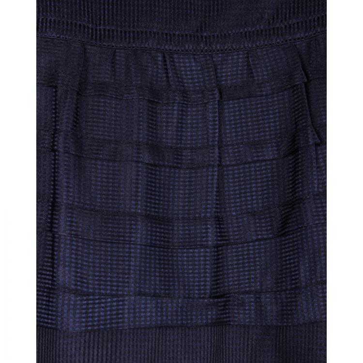 Pre Owned Marc Jacobs Black Ruffle Neck Dress M