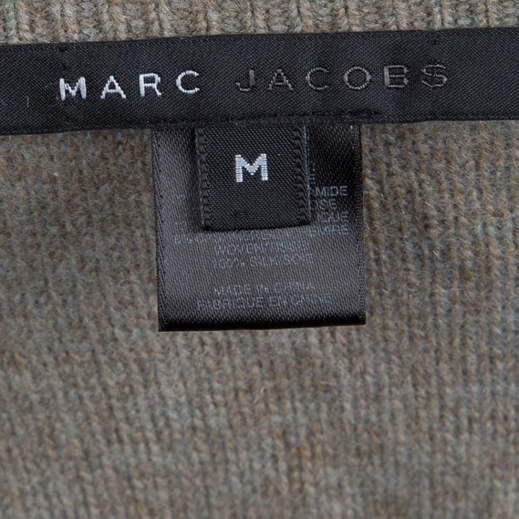 Pre Owned Marc Jacobs Grey Short Sleeve Sweater Dress M