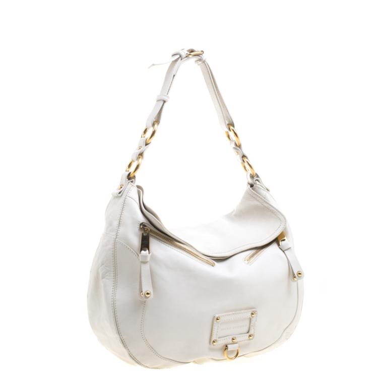Pre Owned Marc Jacobs Cream Leather Hobo